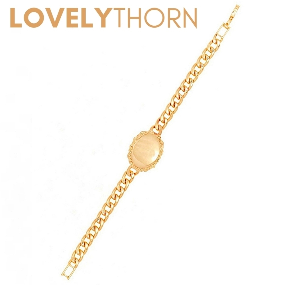 VANESSA MOONEY // ltd ed gold nugget chunky curb chain ID bracelet - Picture 12 of 15